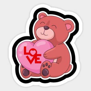 Cute Pink teddy Sticker